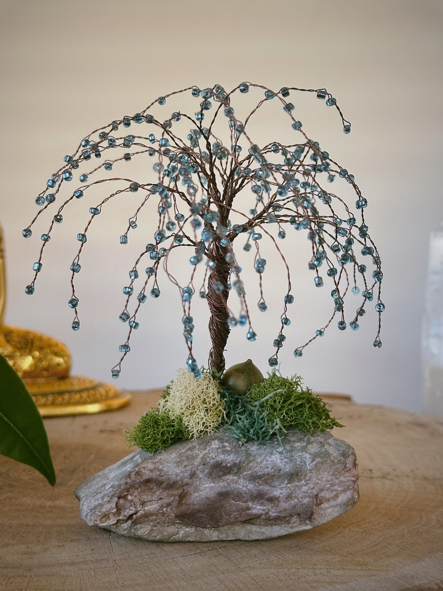 Aqua Weeping Willow Crystal Bonsai Tree